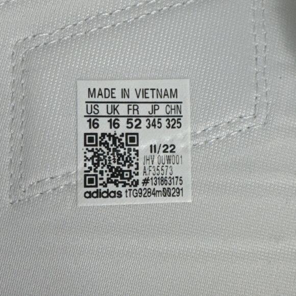 NWB Adidas Adissage Mens White and Black Slide Sandal Size 16 - Picture 5 of 6